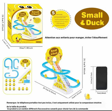 🦆 Jouet d’escalade petits canards | Circuit de course électrique avec lumières et musique – Jeupourtoi™