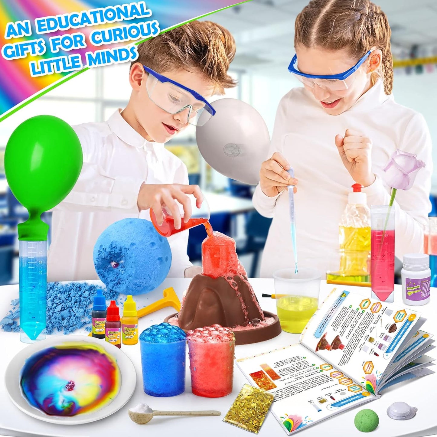 🧪 Kit Scientifique Enfants – Chimie, Volcans & Expériences | JeuxPourToi™