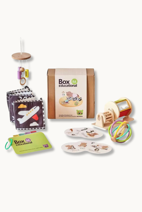 Coffret Jouet en Bois Bébé Montessori 0-6 mois – Bébé Box Jeuxpourtoi™