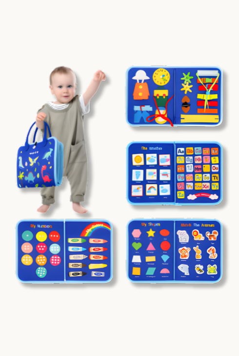 Busy Board Montessori – Jouet Éducatif d’Éveil Sensoriel & Motricité Fine | Jeuxpourtoi™