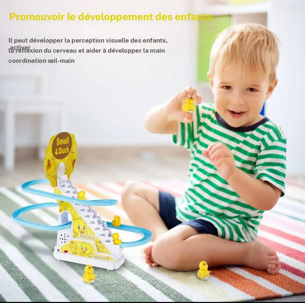 🦆 Jouet d’escalade petits canards | Circuit de course électrique avec lumières et musique – Jeupourtoi™
