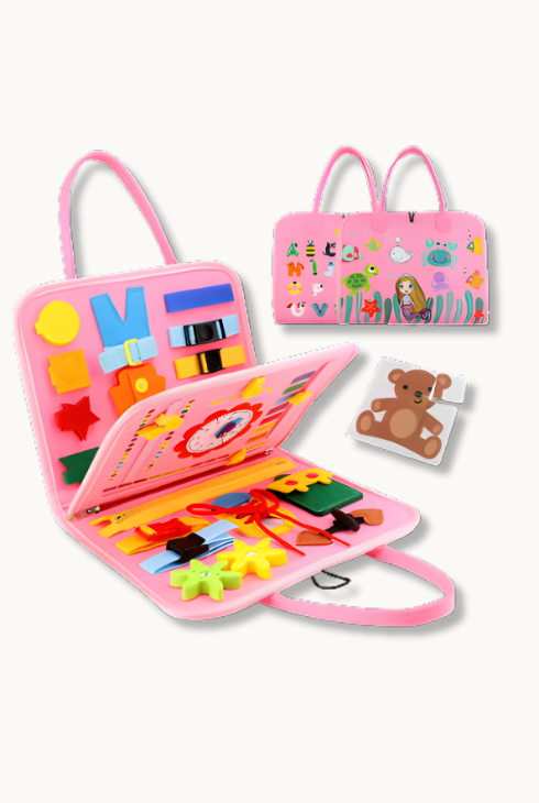 Busy Board Montessori – Jouet Éducatif d’Éveil Sensoriel & Motricité Fine | Jeuxpourtoi™