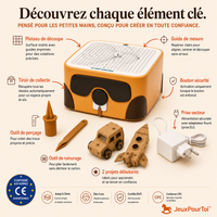 Le Petit Inventeur — Idée cadeau créative dès 4 ans | Coupe-carton sécurisé