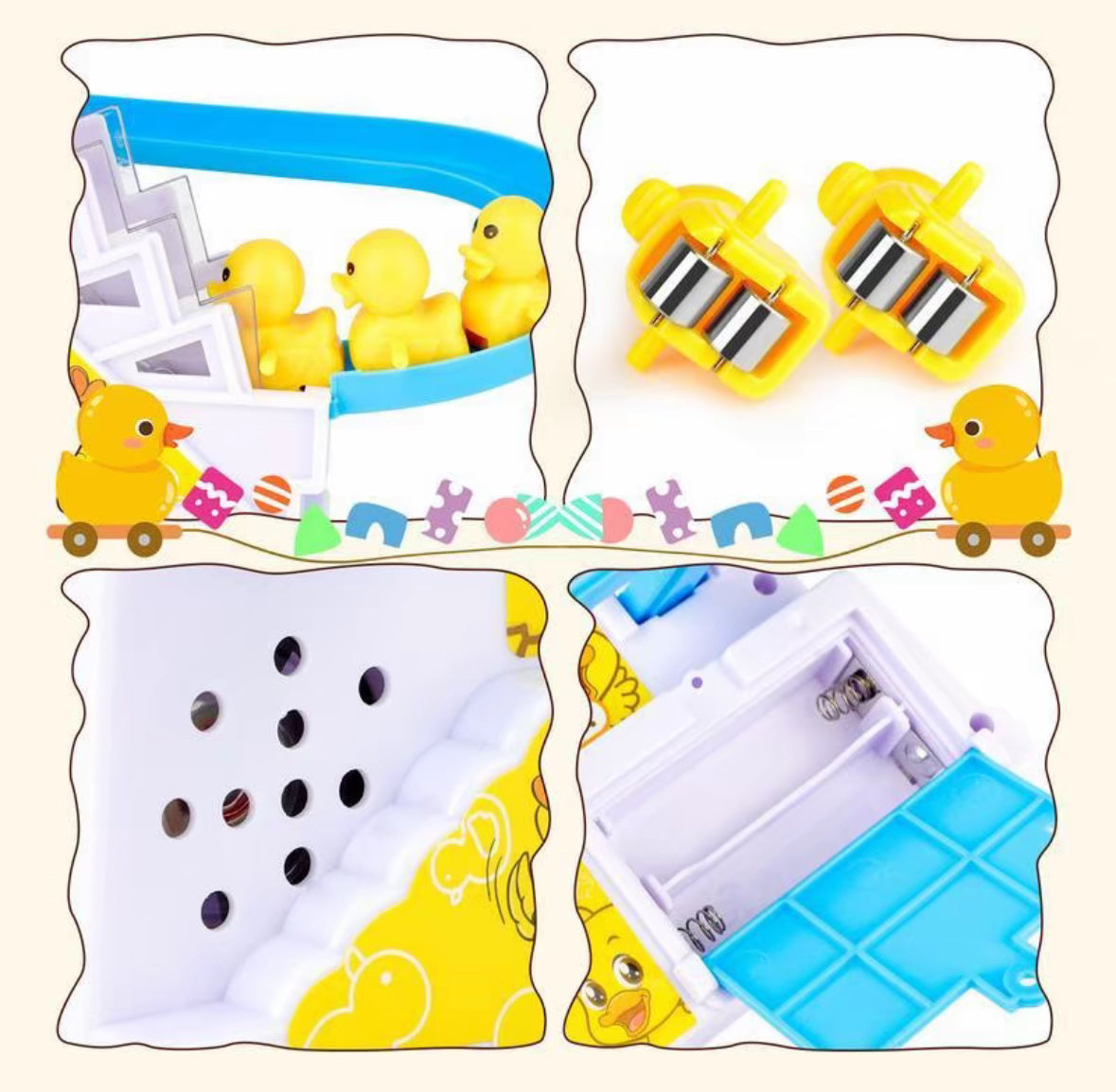 🦆 Jouet d’escalade petits canards | Circuit de course électrique avec lumières et musique – Jeupourtoi™