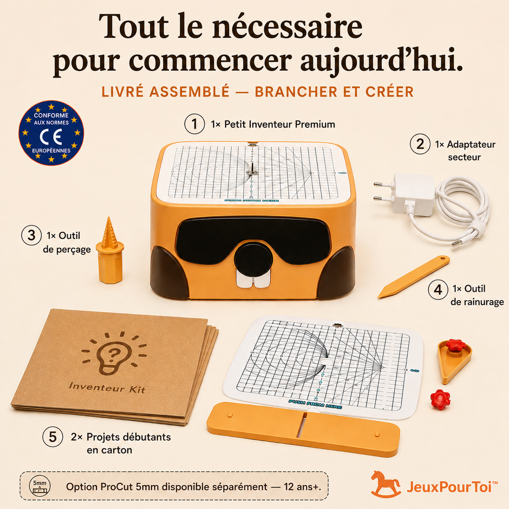 Petit Inventeur — La Scie à Carton 100% Sécurisée | JeuxPourToi™