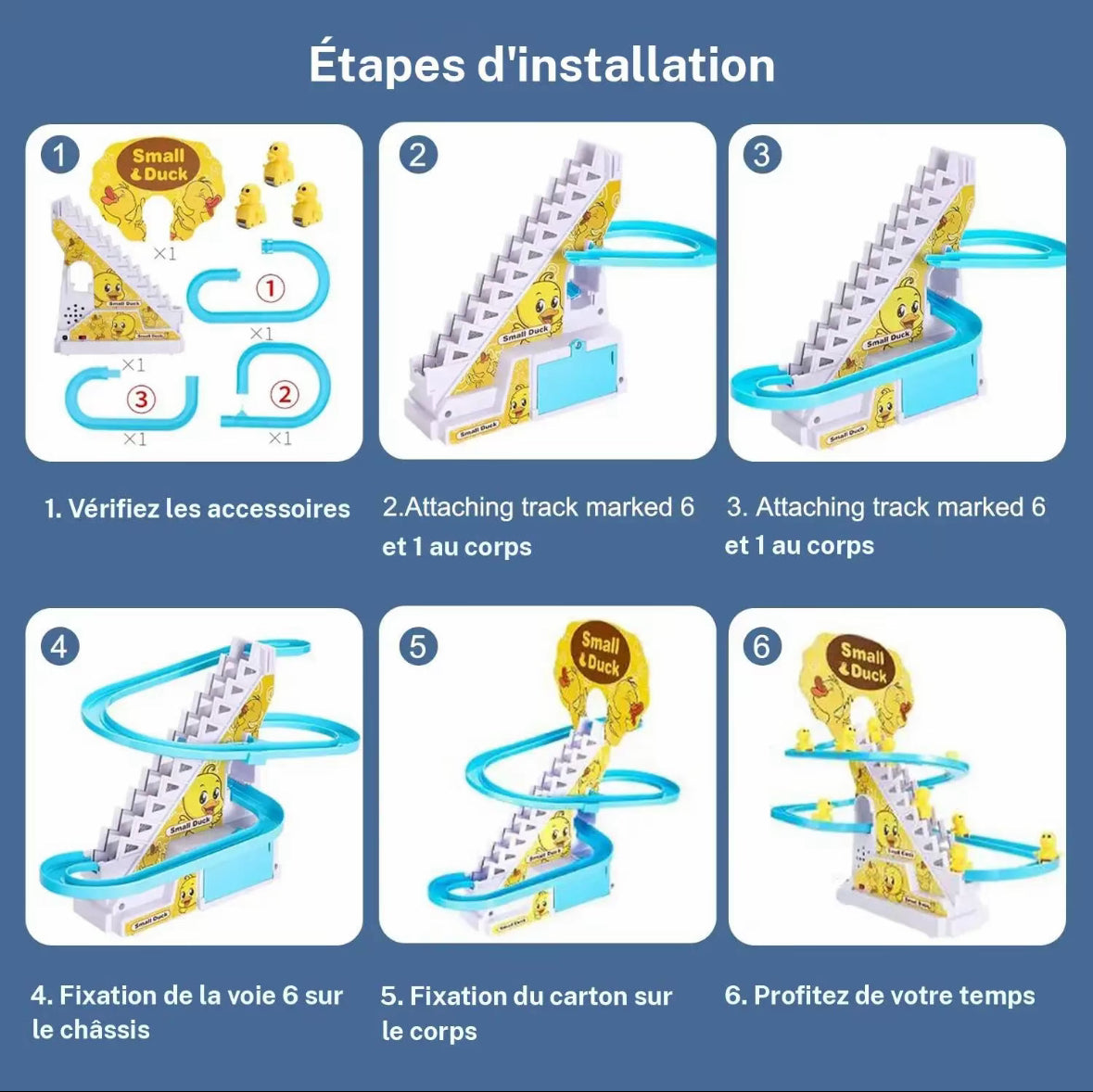 🦆 Jouet d’escalade petits canards | Circuit de course électrique avec lumières et musique – Jeupourtoi™