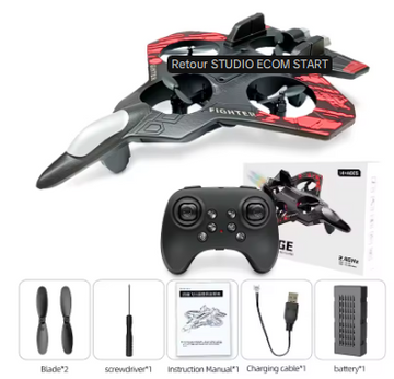 Jouet Avion Jet Télécommandé – Acrobatique 360° avec Lumières LED | Jeuxpourtoi™