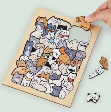 🐾 Puzzle créatif animal – jeux de table en bois Montessori | JeuxPourToi™