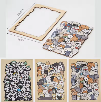 🐾 Puzzle créatif animal – jeux de table en bois Montessori | JeuxPourToi™