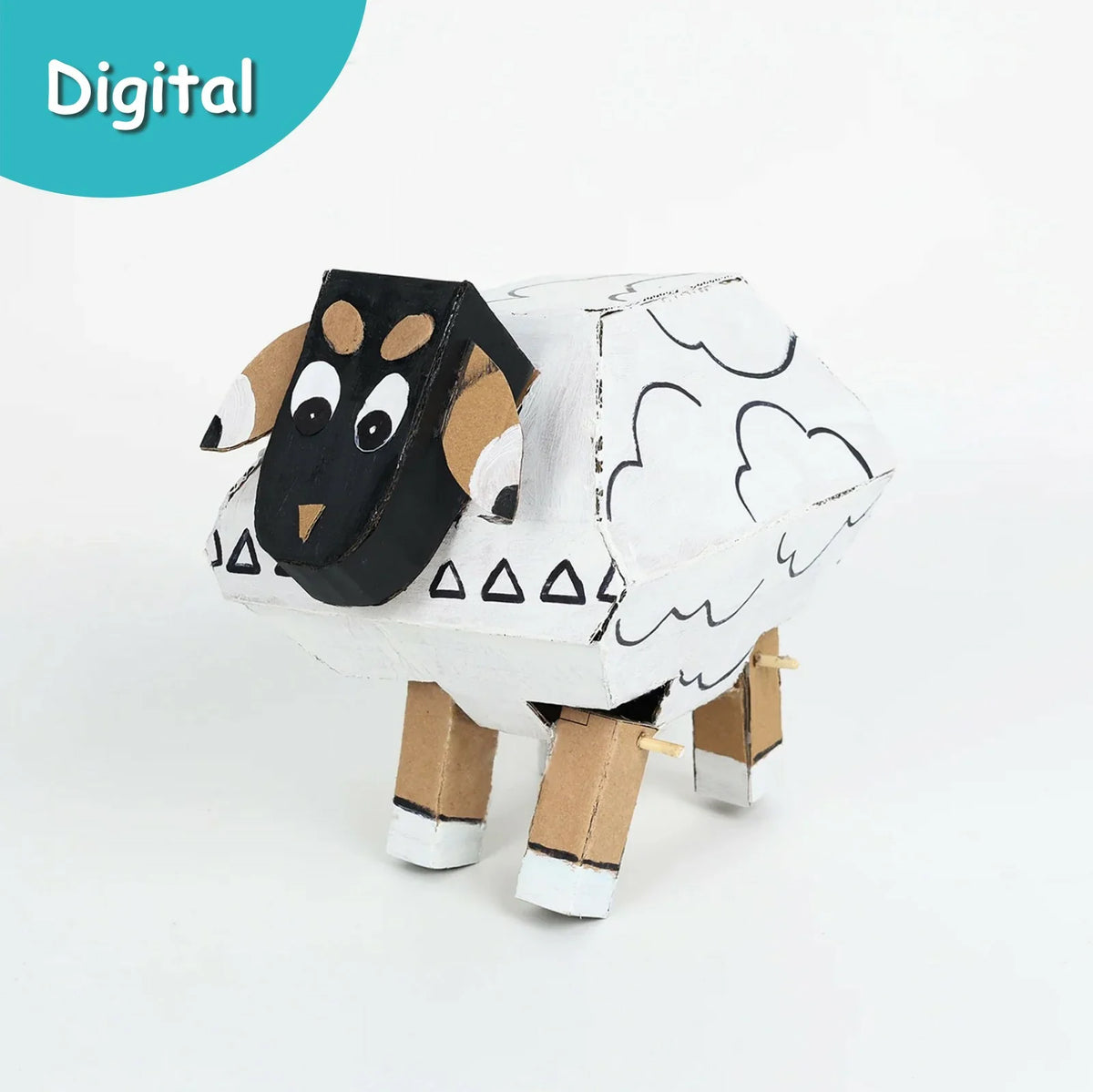 Mouton en Carton à Imprimer | Kit PDF | DIY Enfant 6-9 ans