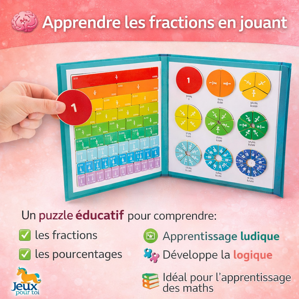 Jeux de Mathématiques Enfant – Calcul Rapide Fractions Tangram – Dès 5 ans | JeuxPourToi™