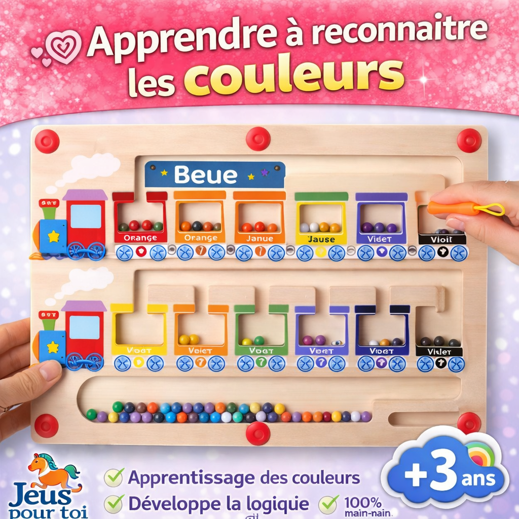 Jouet Montessori Stylo Magnétique – Tri Comptage Motricité Fine Enfant 2 3 ans