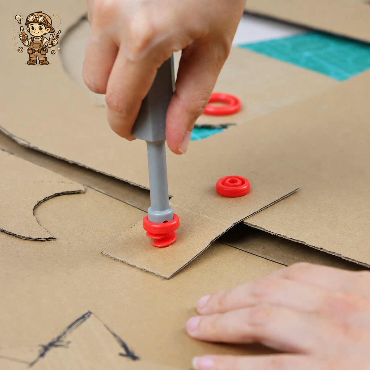 Kit Créateur Carton™ — Transforme les cartons de la maison en constructions géniales