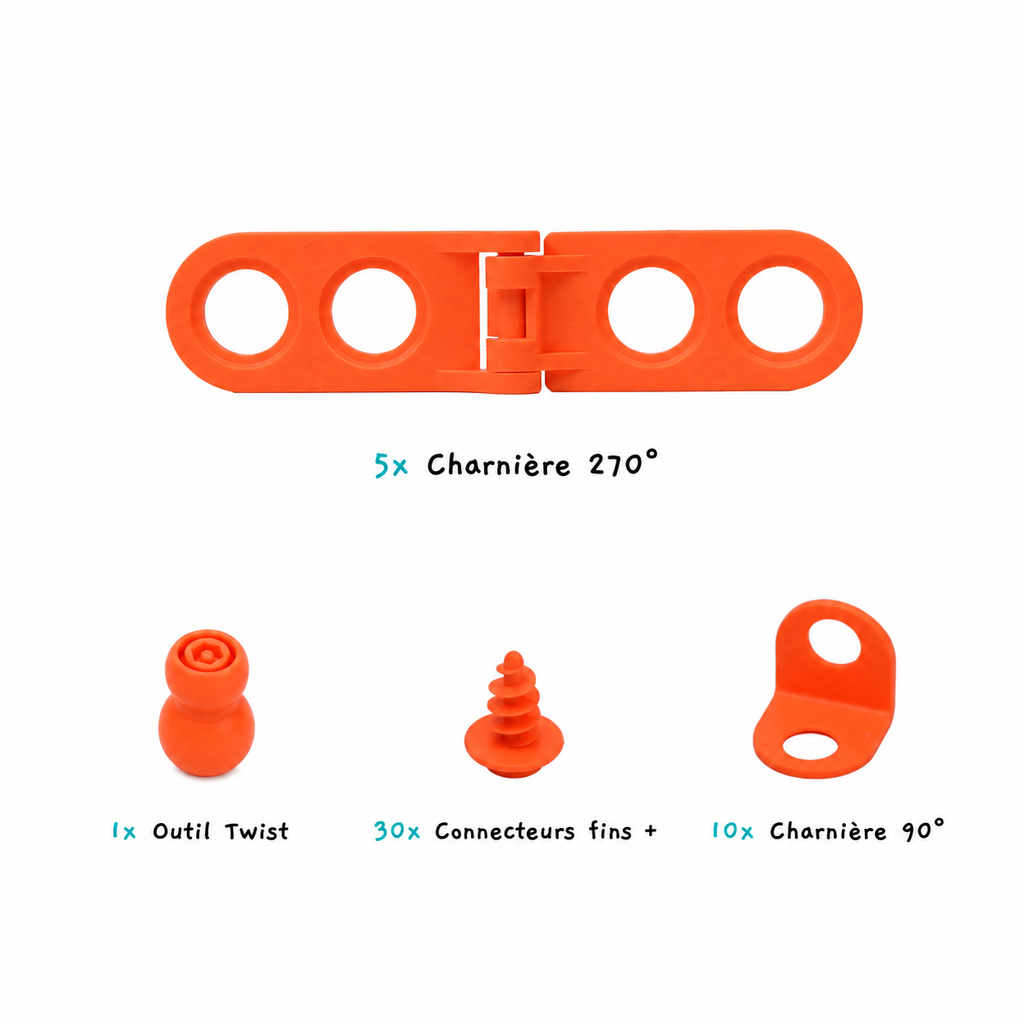 Kit Ingénieur Carton™ — Connecteurs Articulés pour Créer des Robots, Voitures et Machines en Carton