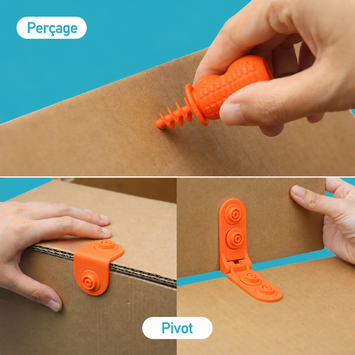 Kit Ingénieur Carton™ — Connecteurs Articulés pour Créer des Robots, Voitures et Machines en Carton