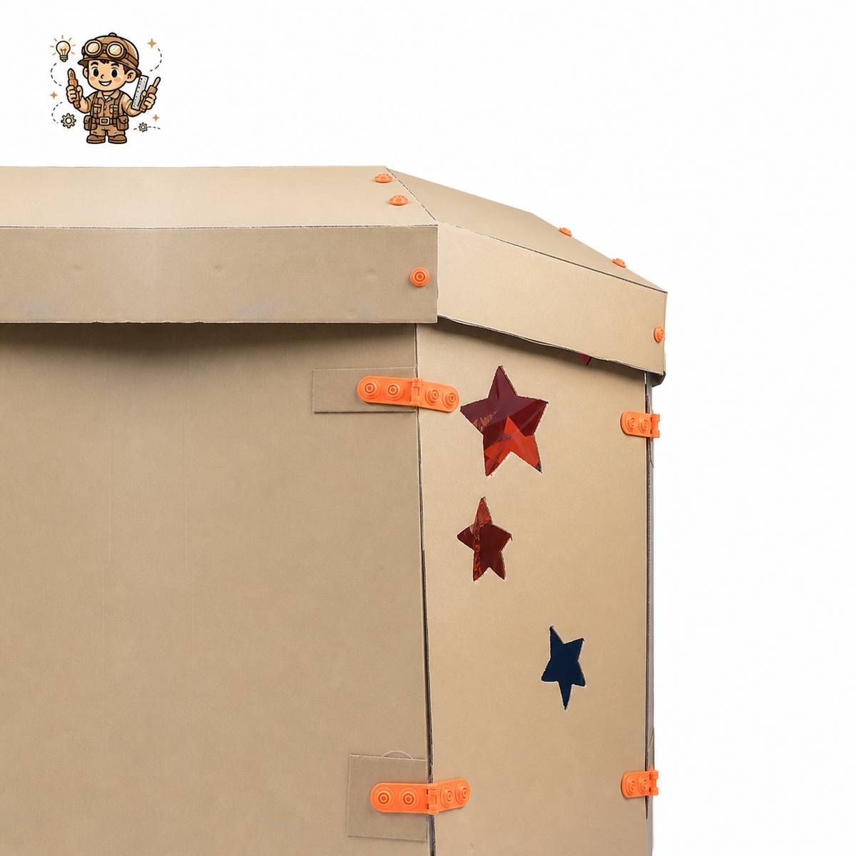 Kit Ingénieur Carton™ — Connecteurs Articulés pour Créer des Robots, Voitures et Machines en Carton
