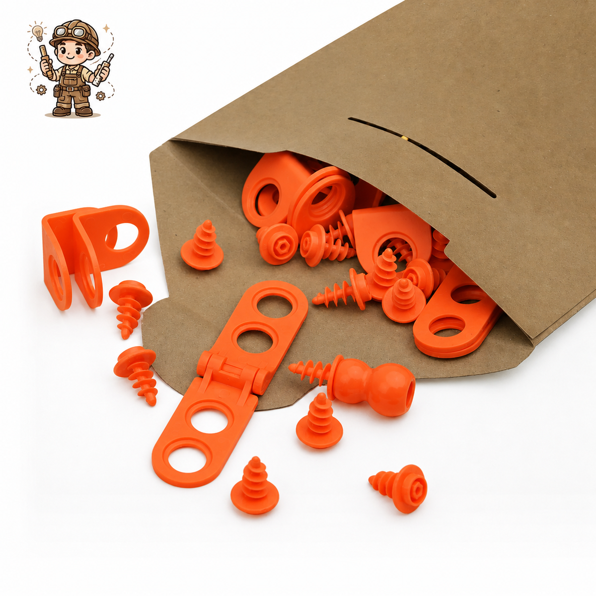Kit Ingénieur Carton™ — Connecteurs Articulés pour Créer des Robots, Voitures et Machines en Carton