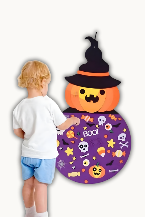 Kit DIY Halloween – Citrouille Sorcière en Feutre Jeuxpourtoi™