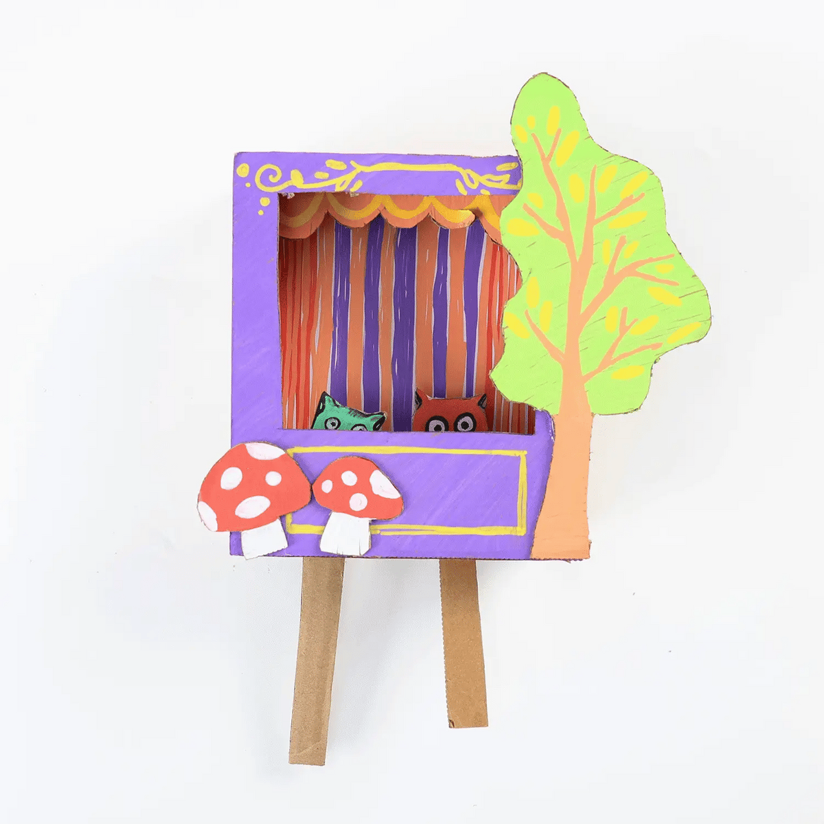 Diorama Forêt à Imprimer | Hiboux en Carton | Kit DIY Enfant