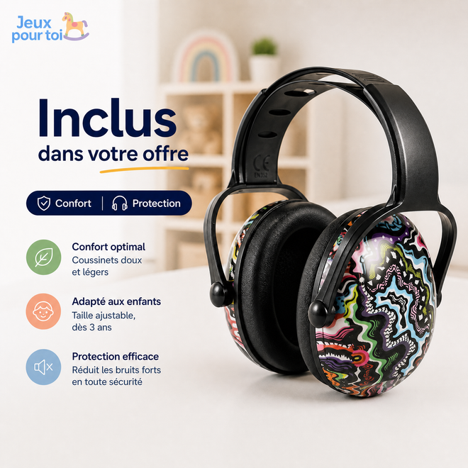 Casque anti-bruit enfant – Confort & protection pendant l’activité