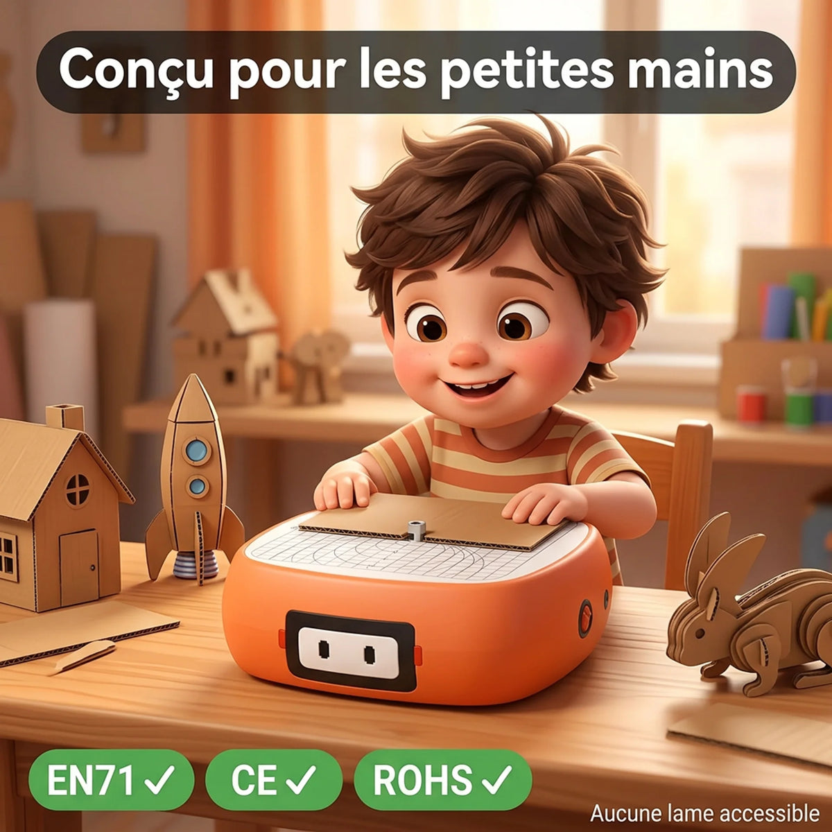 Le Petit Inventeur — Chip | Coffret Créatif Enfant Dès 4 Ans | Coupe-Carton Sans Lame