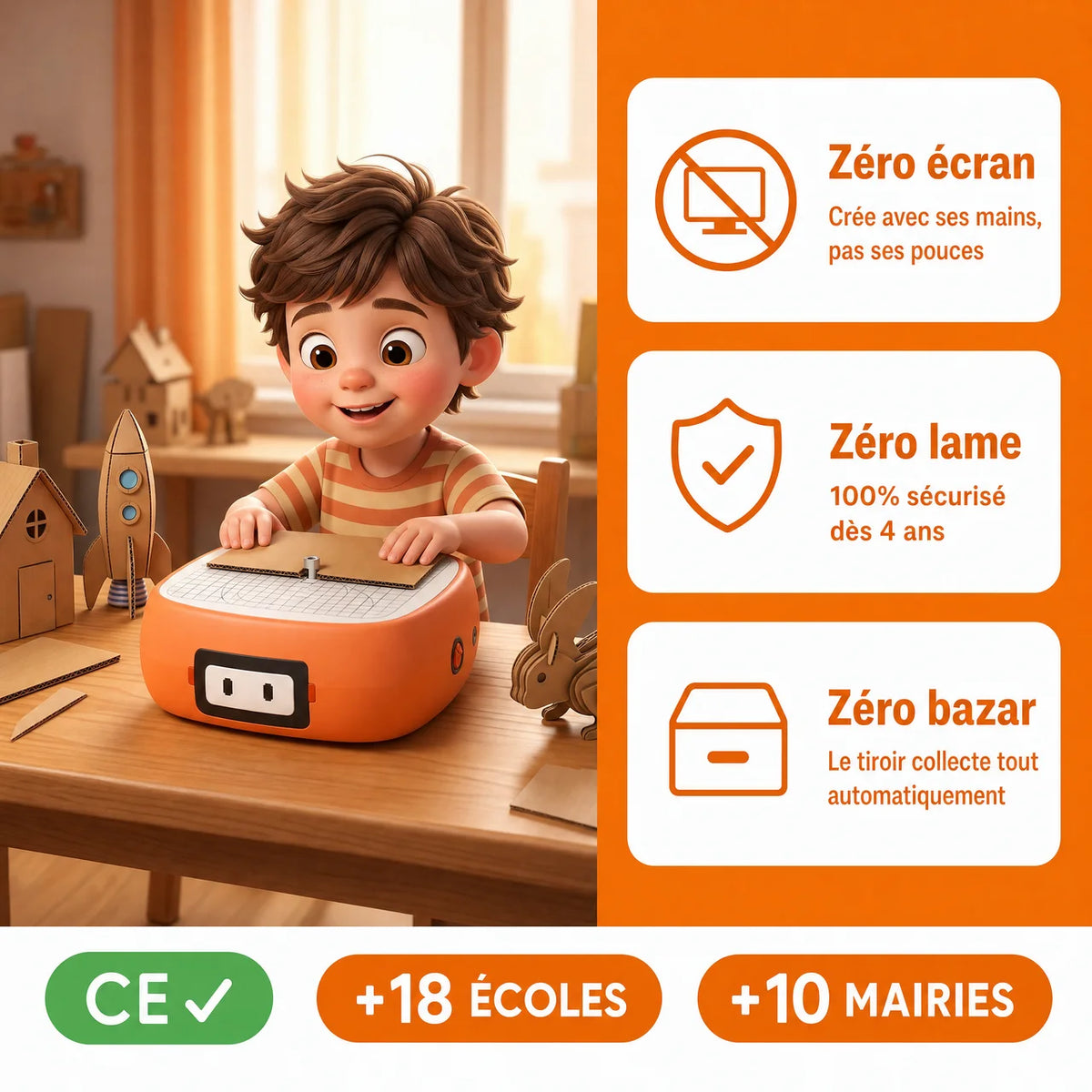 Petit Inventeur — Scie à carton sécurisée enfant dès 4 ans